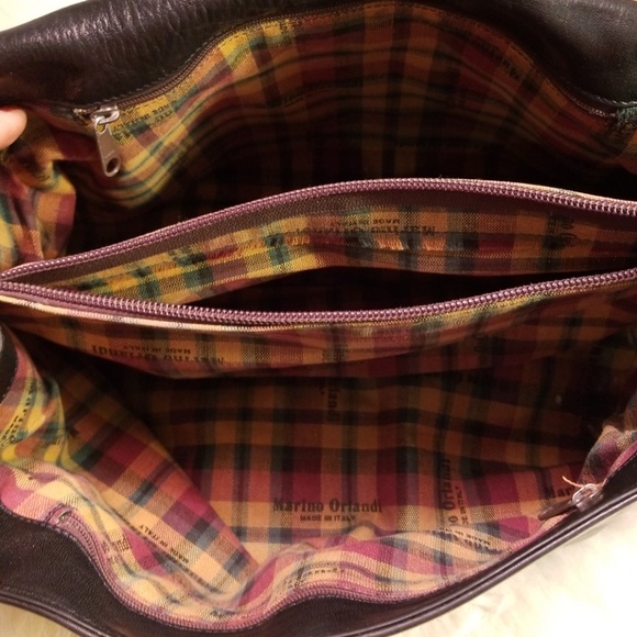 Marino Orlandi black and burnt brown leather bag - Picture 7 of 8